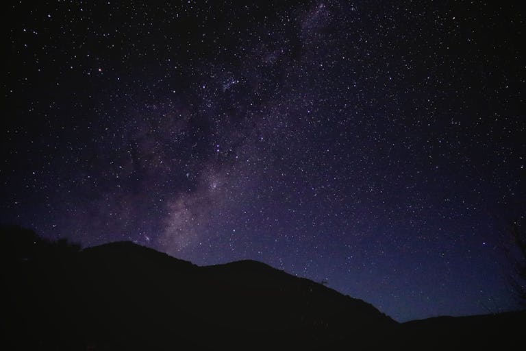 Gorgeous view of the Milky Way galaxy illuminating the night sky over a South African mountain.